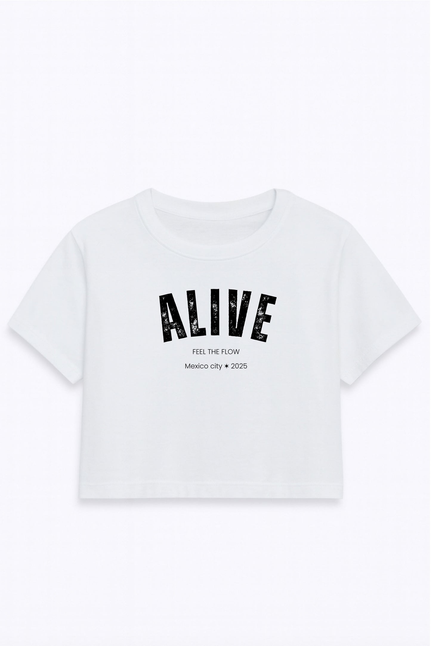 Crop top Alive de algodón para mujer, diseño minimalista y cómodo de DOPAMYN.