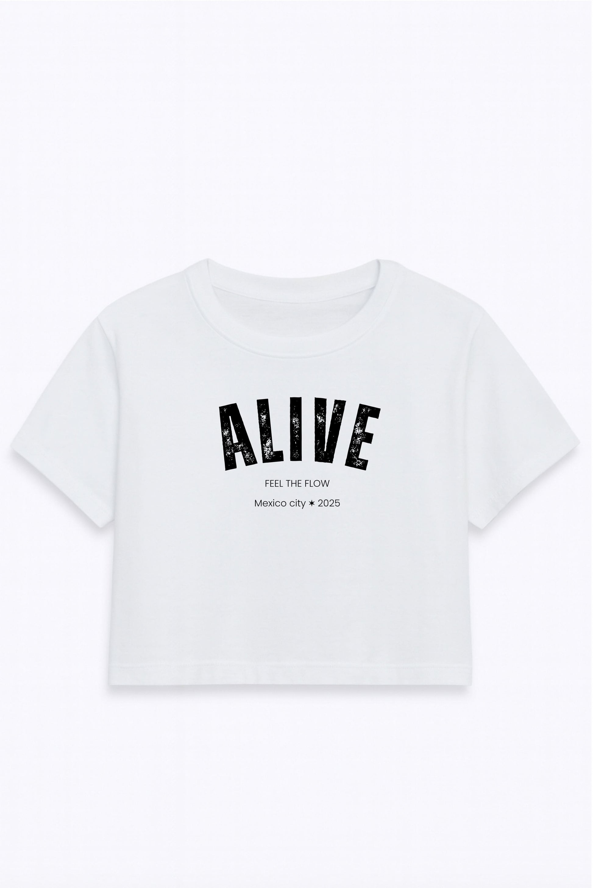 Crop top Alive de algodón para mujer, diseño minimalista y cómodo de DOPAMYN.