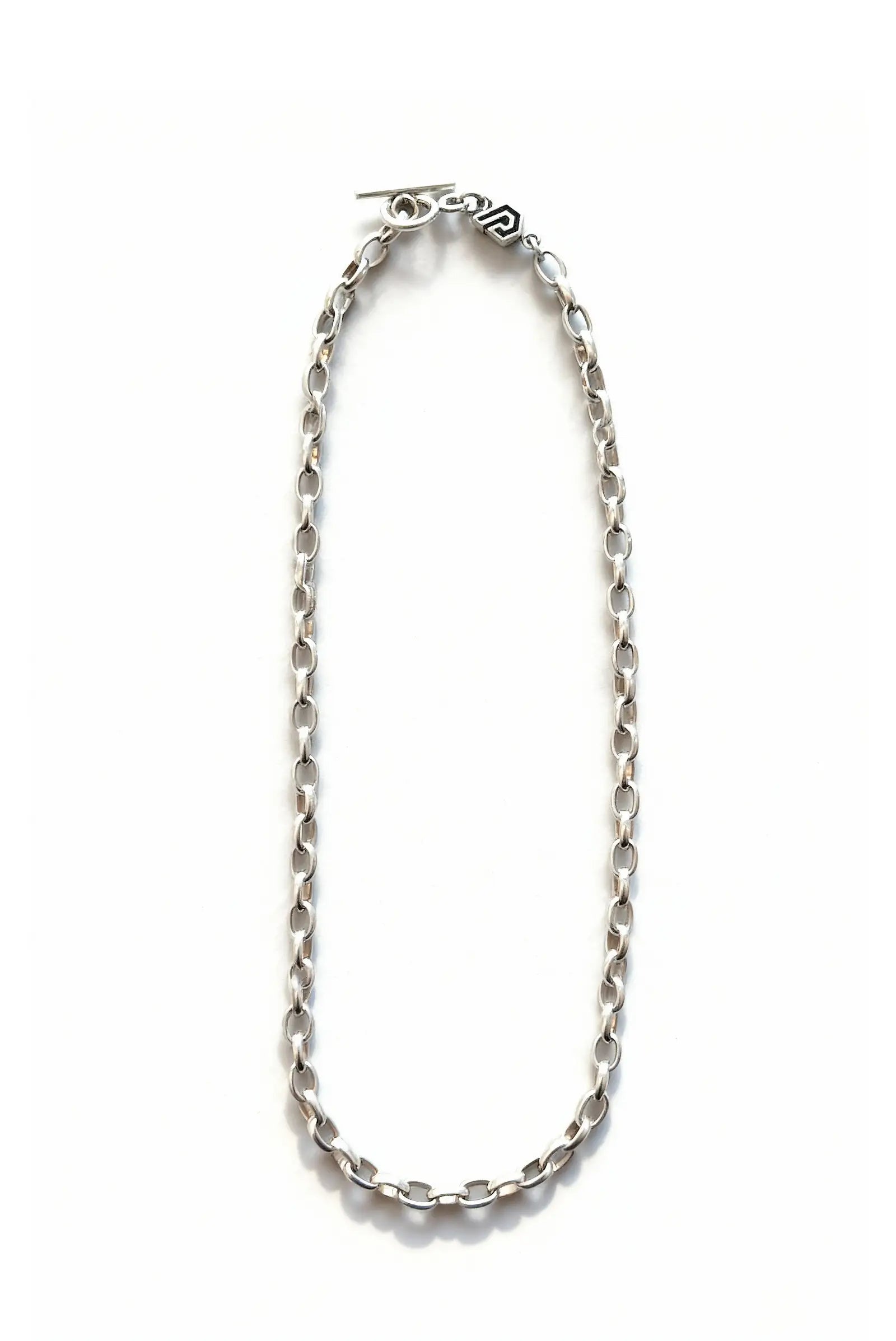 Collar unisex de eslabón grande en plata esterlina, modelo Orbit de Dopamyn