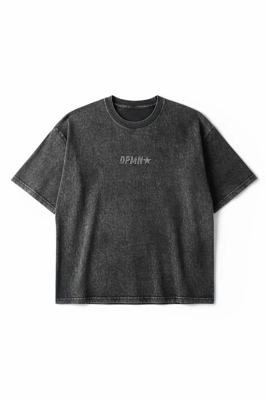 DPMN Oversized Tee — Washed Black DOPAMYN