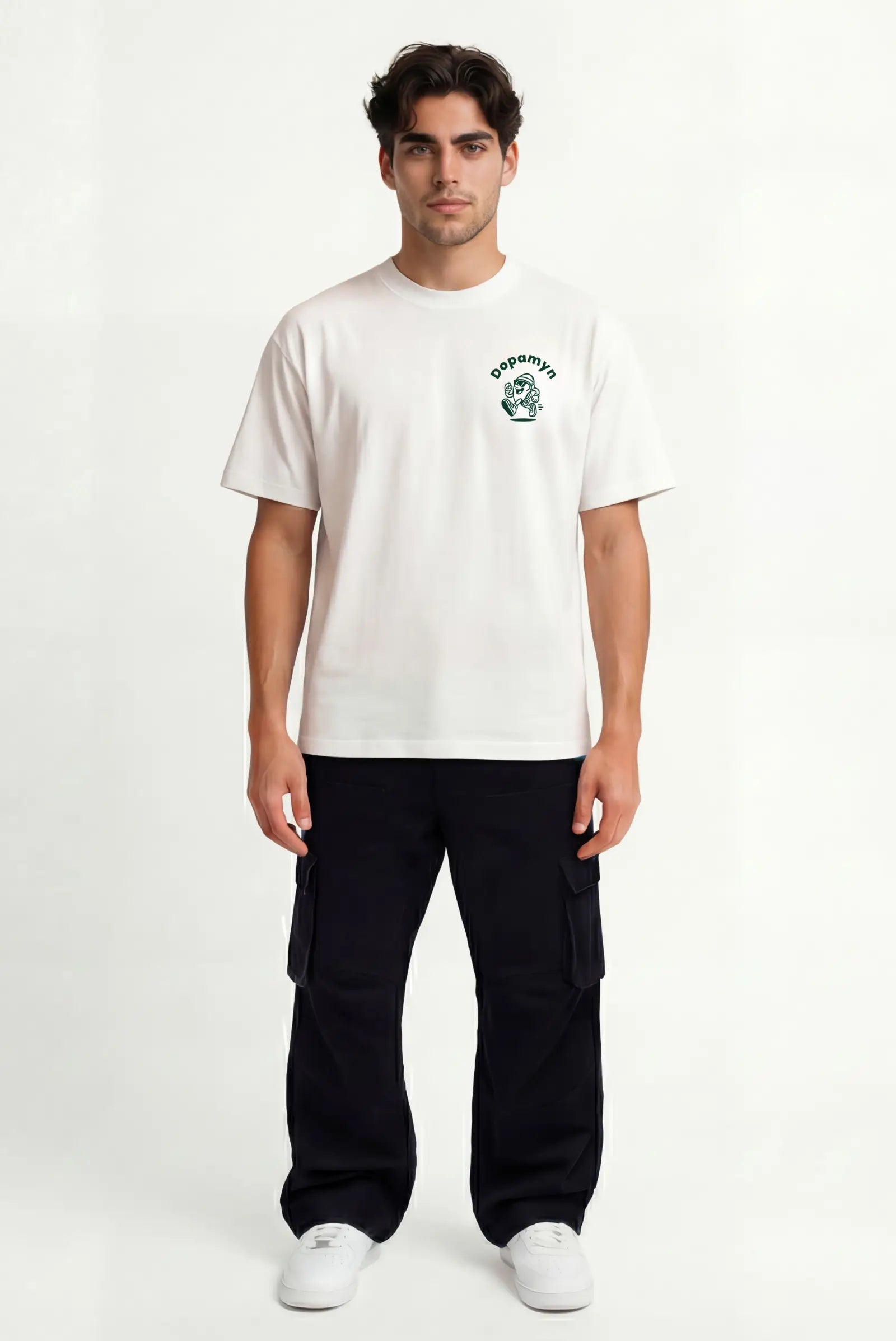 Anti-Hustle Oversized Tee Blanca DOPAMYN