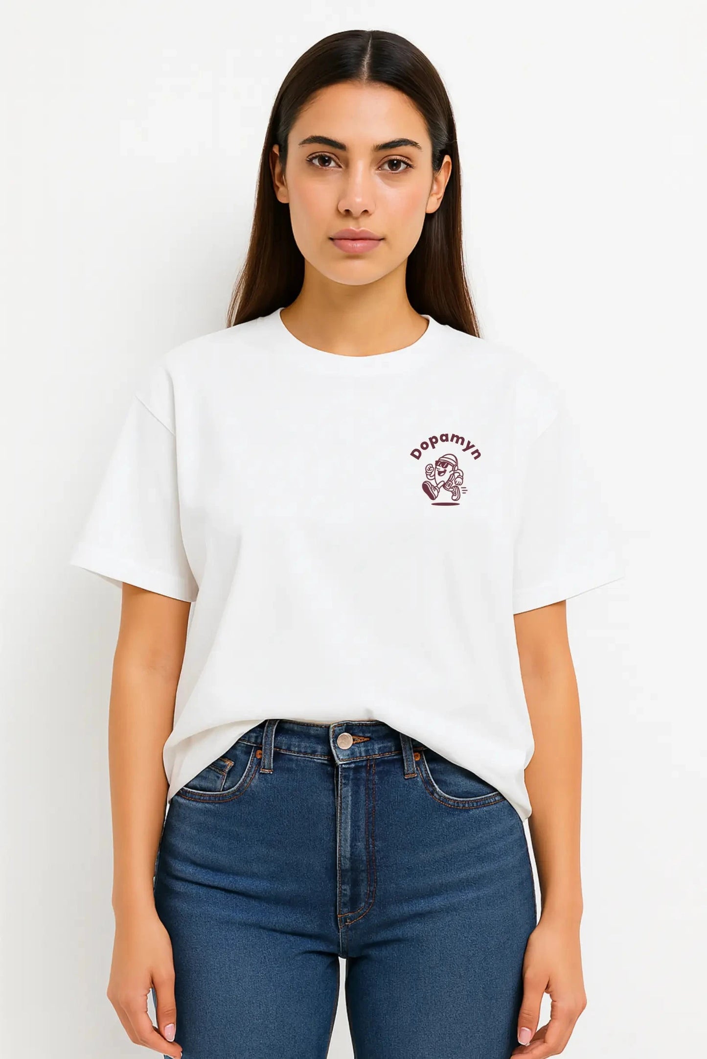 Anti-Hustle Oversized Tee Blanca DOPAMYN