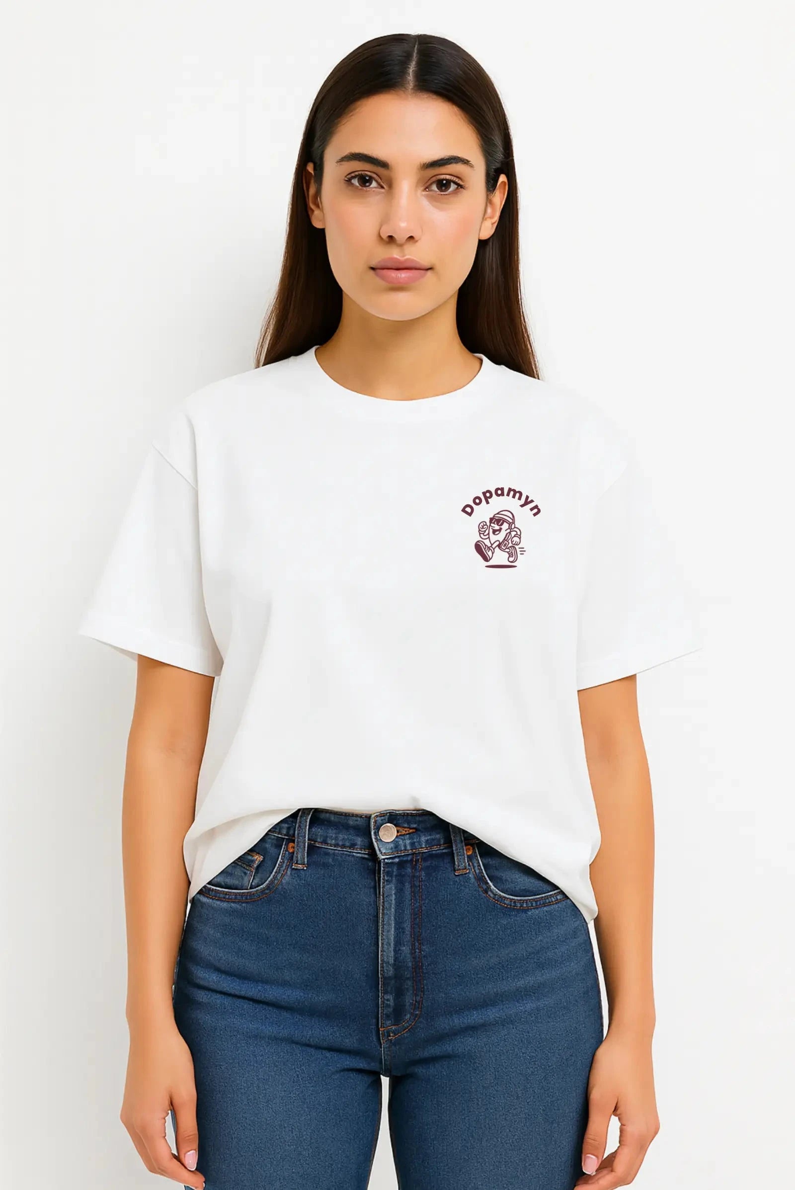 Anti-Hustle Oversized Tee Blanca DOPAMYN
