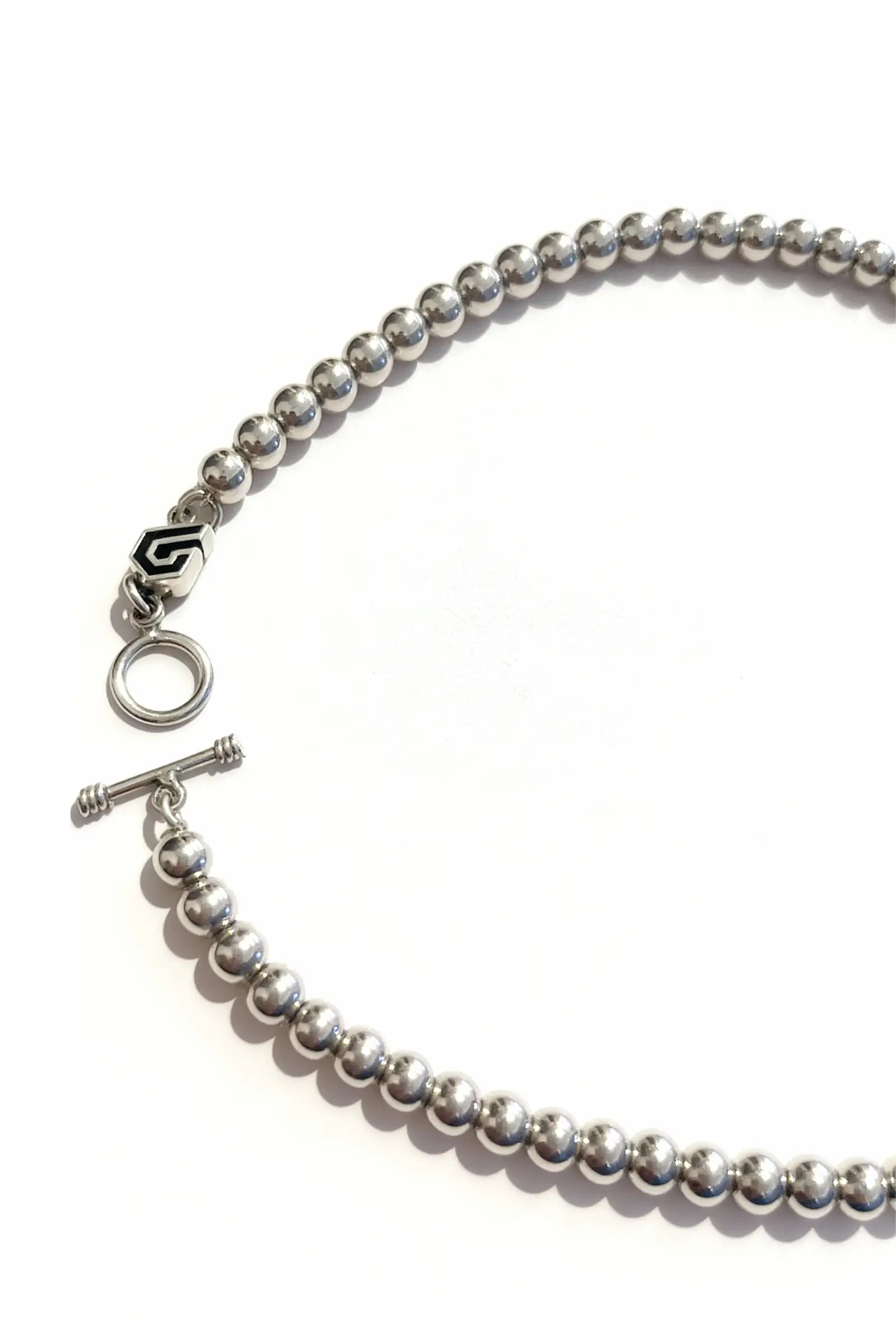 Collar unisex Sphere minimalista con perlas de plata esterlina DOPAMYN