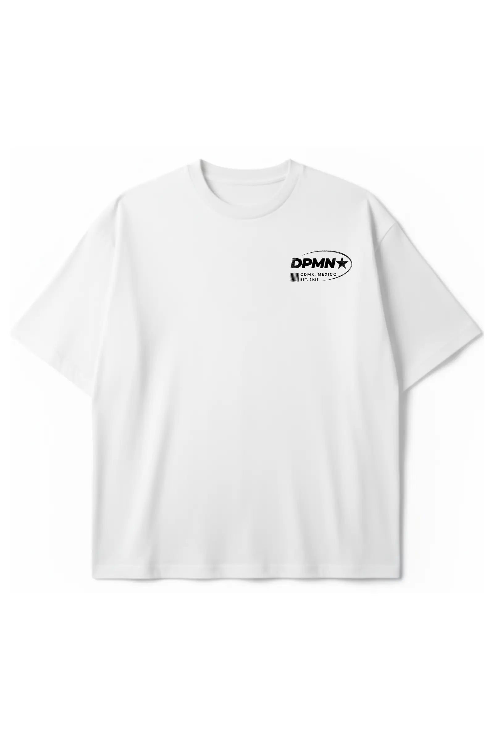 Signature DPMN Oversized Tee — Off White
