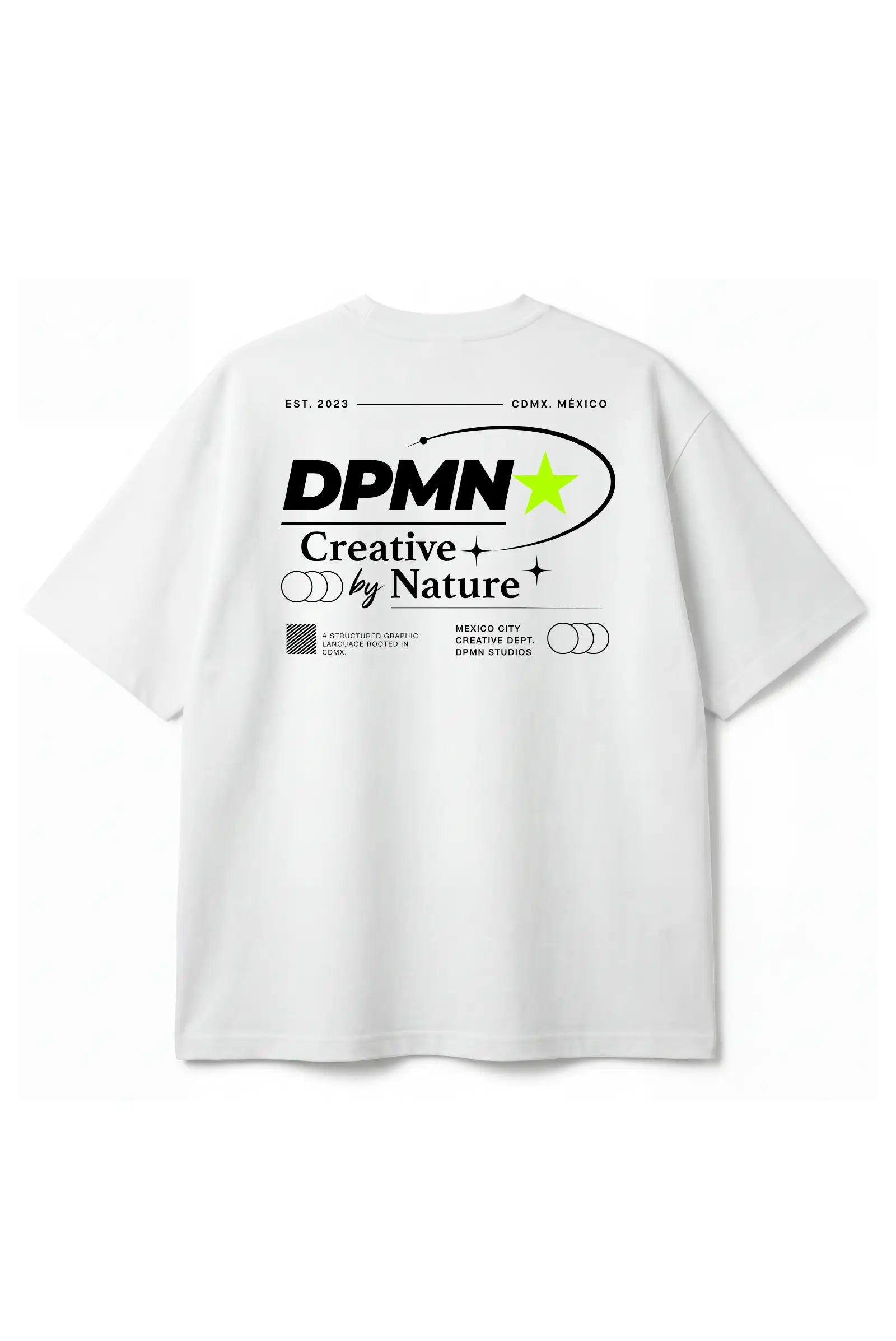 Signature DPMN Oversized Tee — Off White