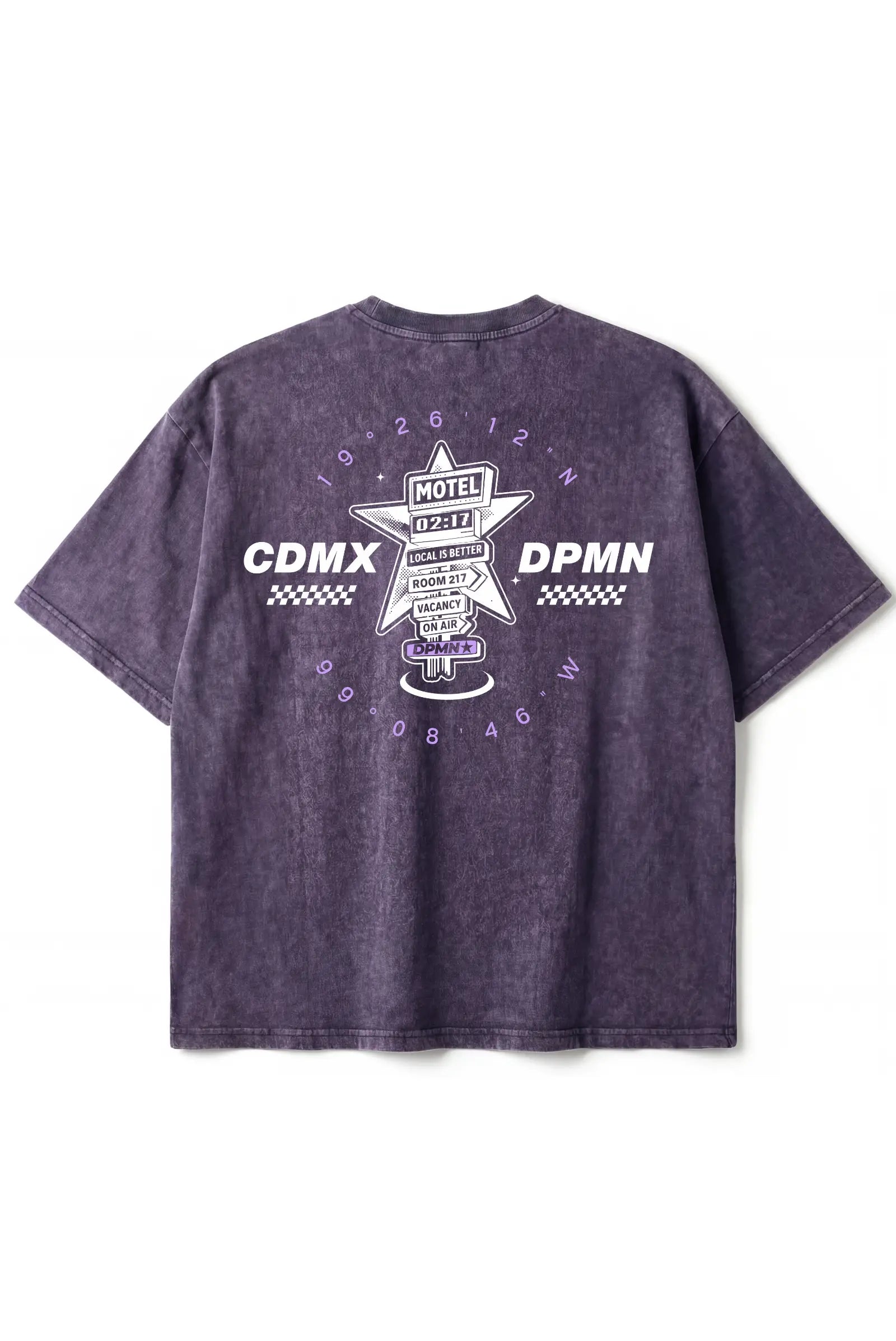 Motel Oversized Tee — Washed Purple