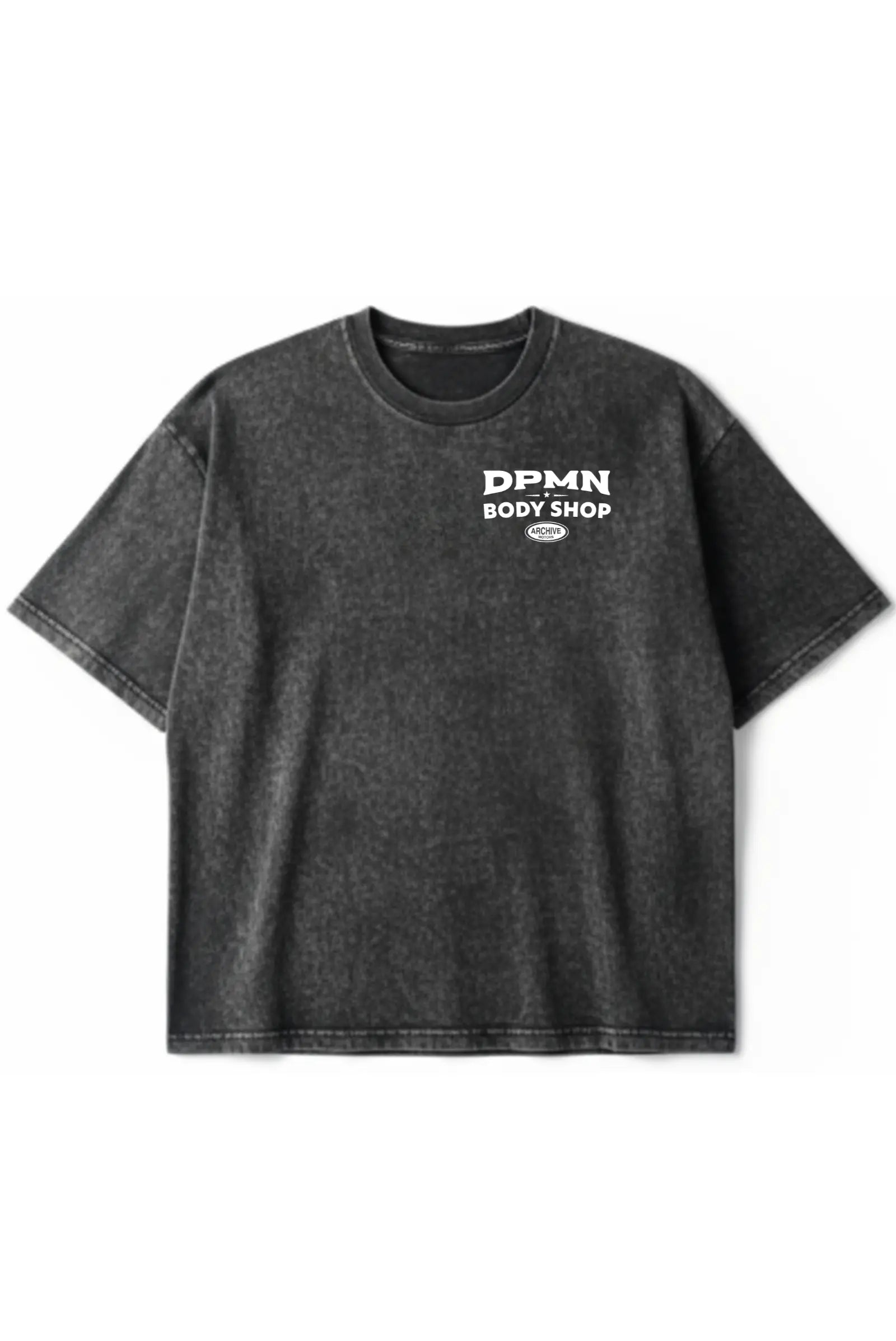 Archive Motors Oversized Tee — Washed Black