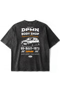 Archive Motors Oversized Tee — Washed Black