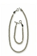 Set Sphere, pulsera y gargantilla  con perlas de plata y logo dopamyn.