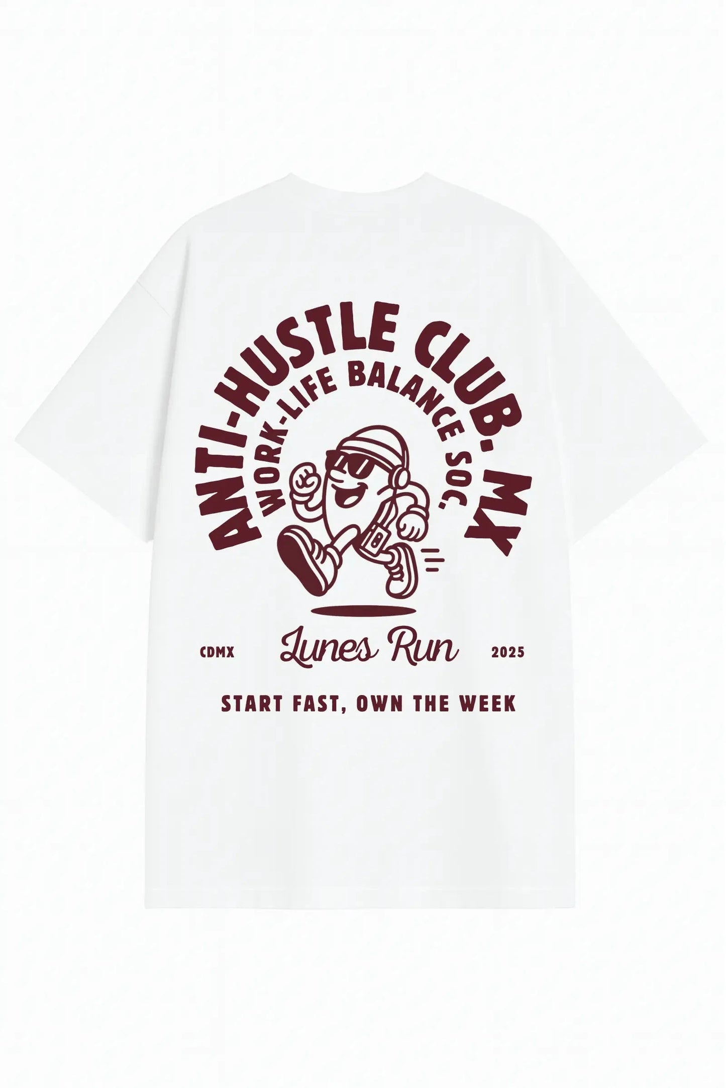 Anti-Hustle Oversized Tee Blanca DOPAMYN