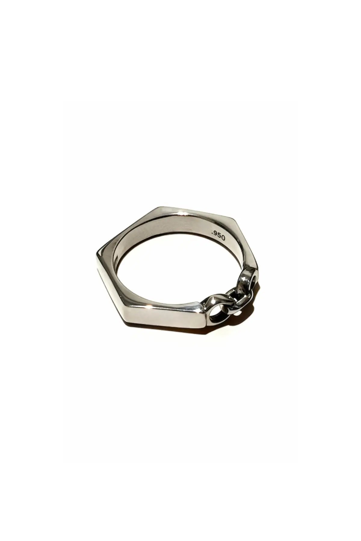 Anillo de eslabones de plata unisex DOPAMYN. Joyería mexicana.
