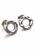 Aretes Eclipse de plata .950 joyería artesanal minimalista y unisex dopamyn