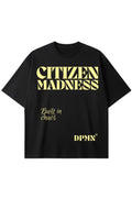 Playera Dopamyn Citizen Madness estilo streetwear corte relajado 