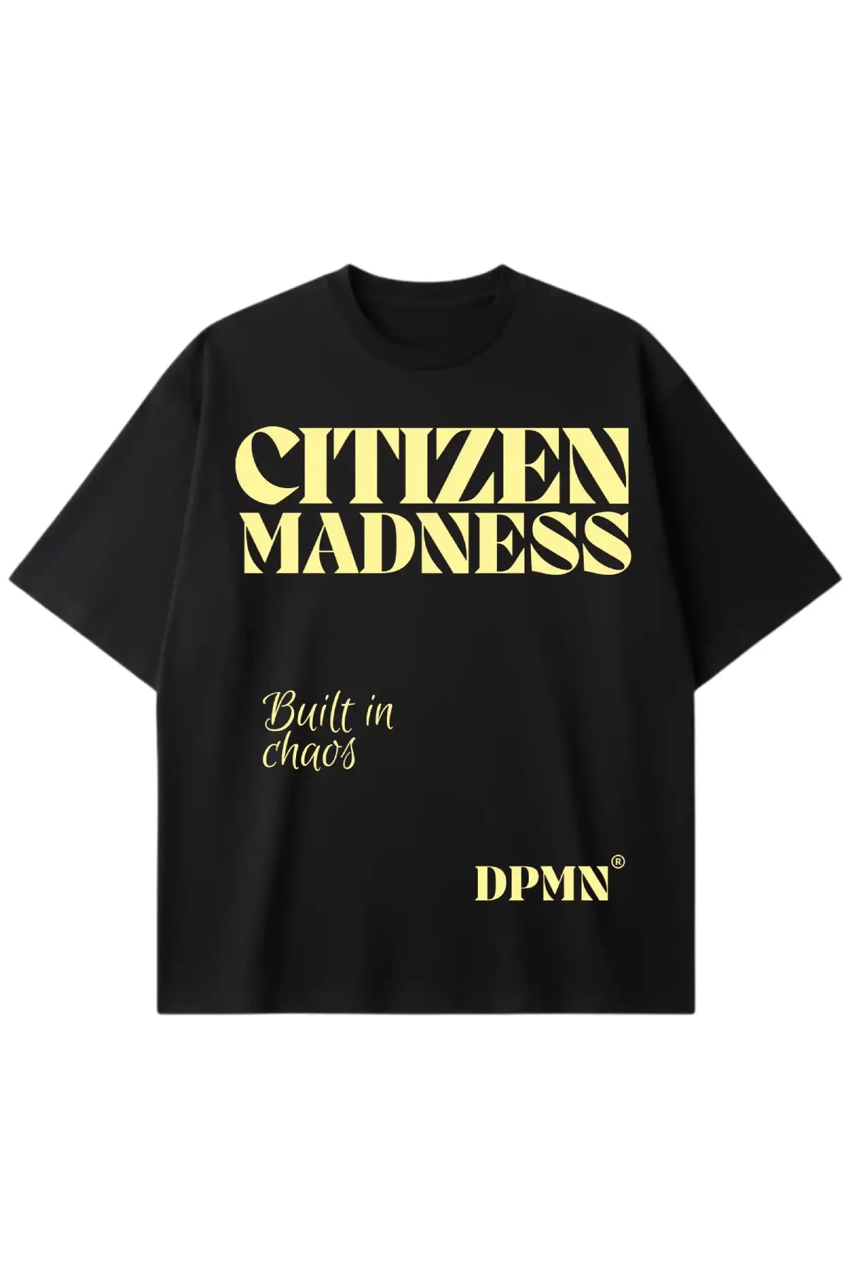 Playera Dopamyn Citizen Madness estilo streetwear corte relajado 