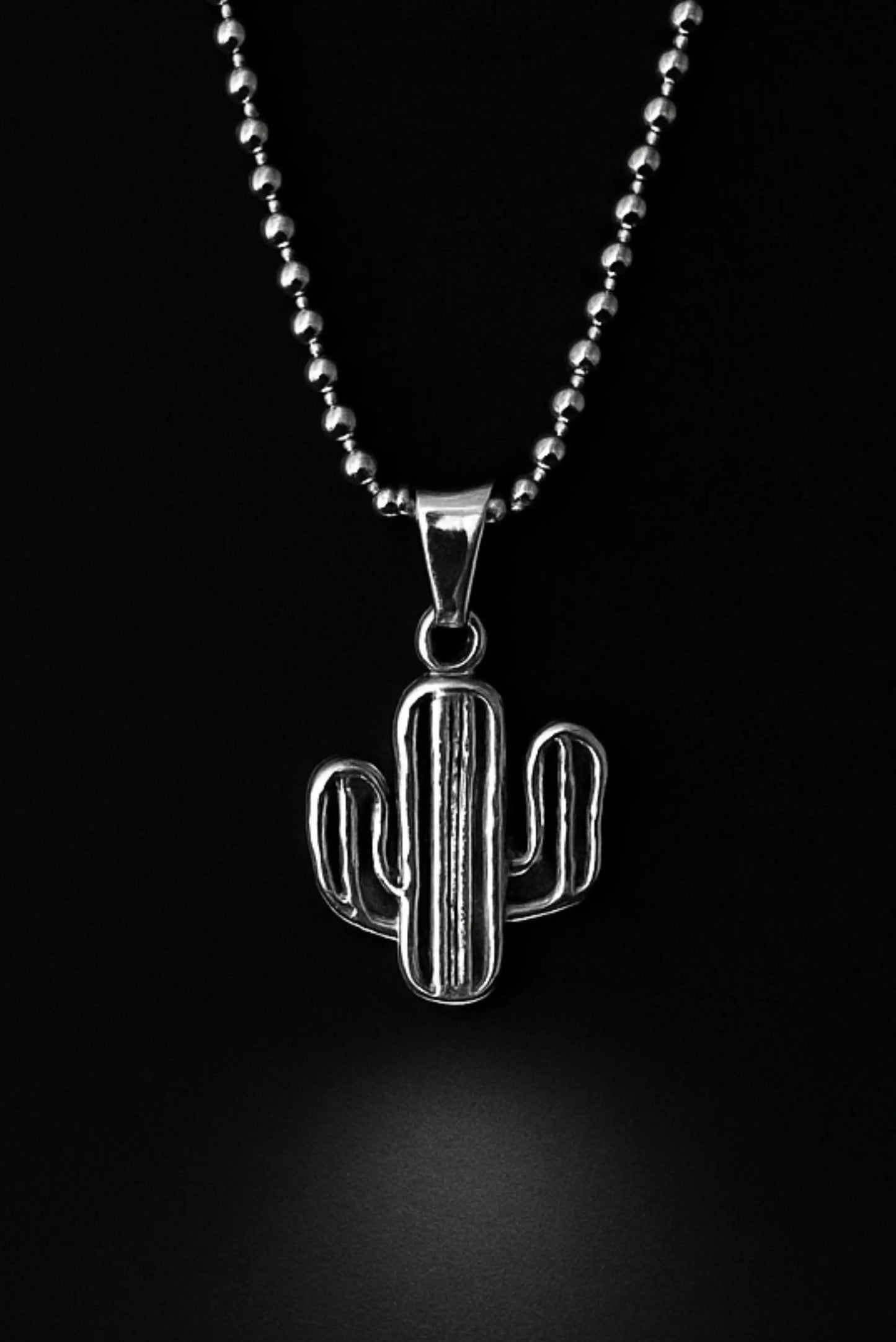 Collar cactus en plata esterlina para mujer u hombre, diseño artesanal y estilo minimalista – DOPAMYN