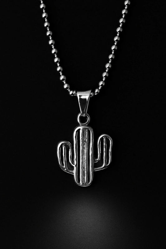 Collar cactus en plata esterlina para mujer u hombre, diseño artesanal y estilo minimalista – DOPAMYN