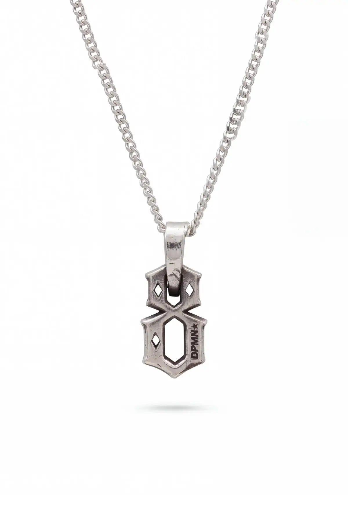 Collar Eternal 8 en plata .950 con dije en forma de número ocho, joyería DOPAMYN