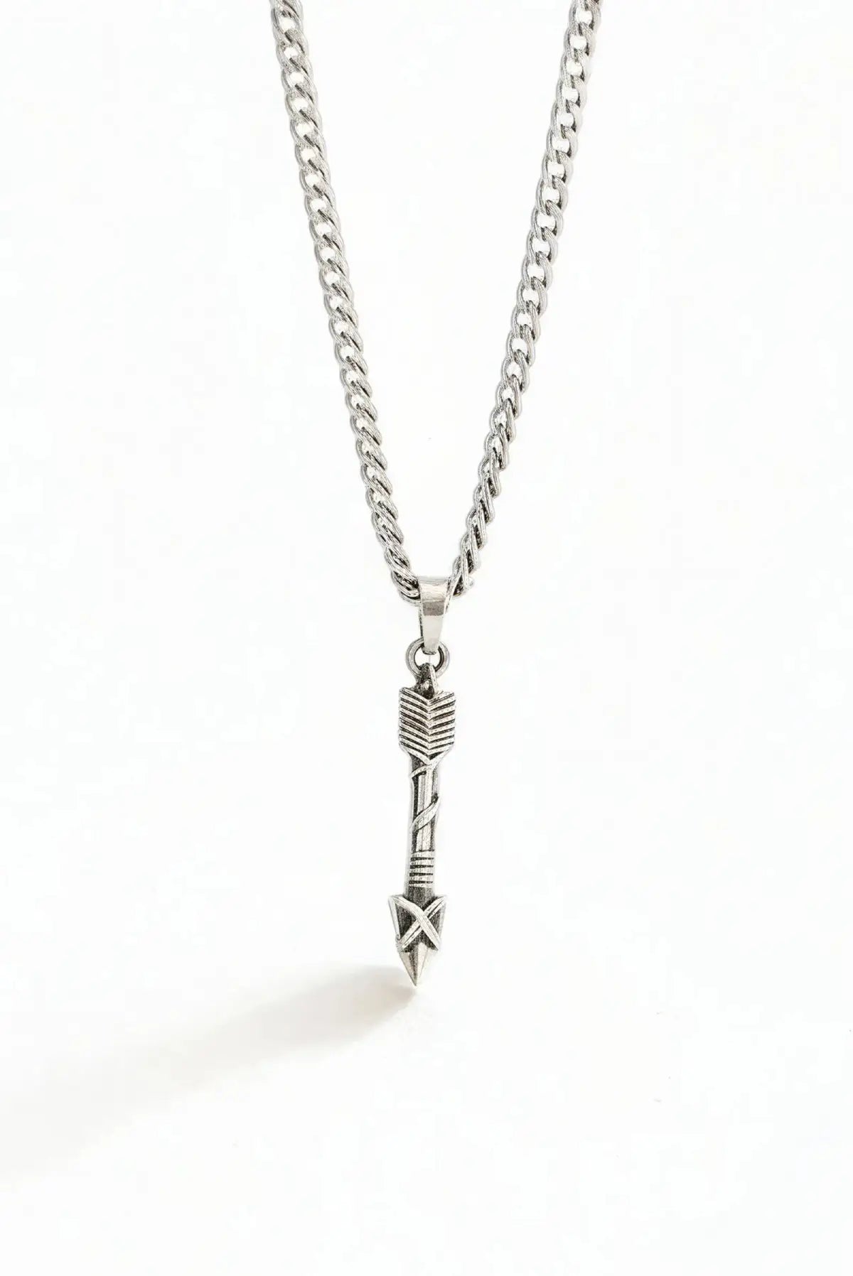 Collar de flecha en plata .950 estilo moderno, artesanal y unisex DOPAMYN