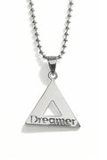 Collar de triángulo Dreamer en plata .950 diseño geométrico minimalista, unisex y artesanal DOPAMYN
