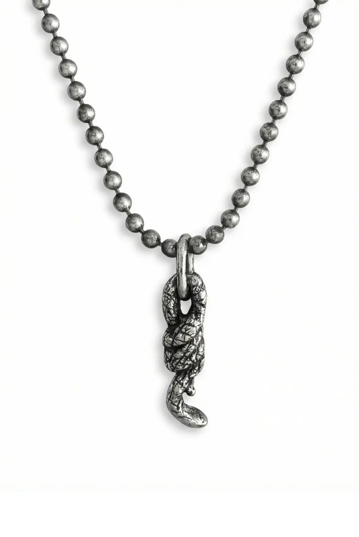 Collar de Serpiente en plata .950 estilo minimalista, artesanal y unisex DOPAMYN