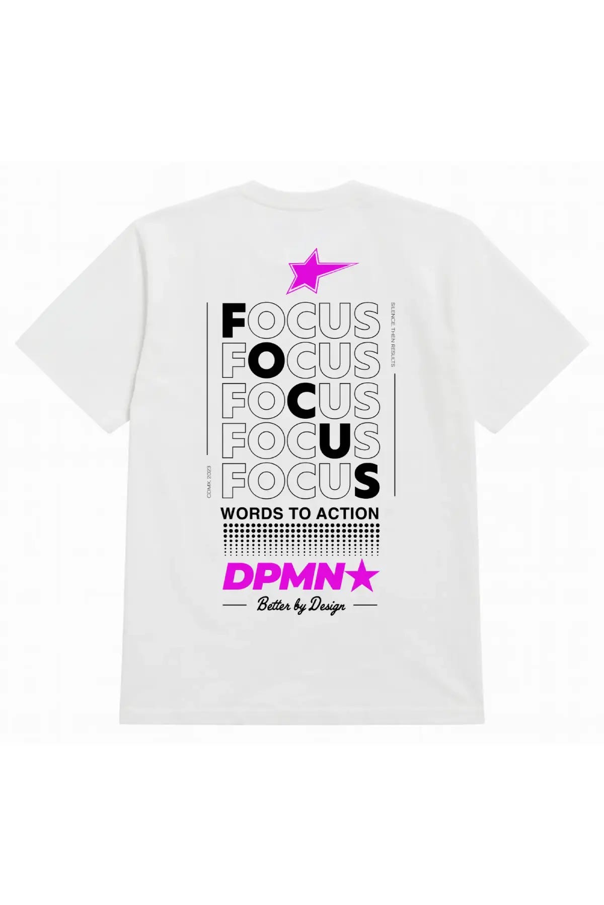 Focus Regular Tee Off White, playera unisex DOPAMYN