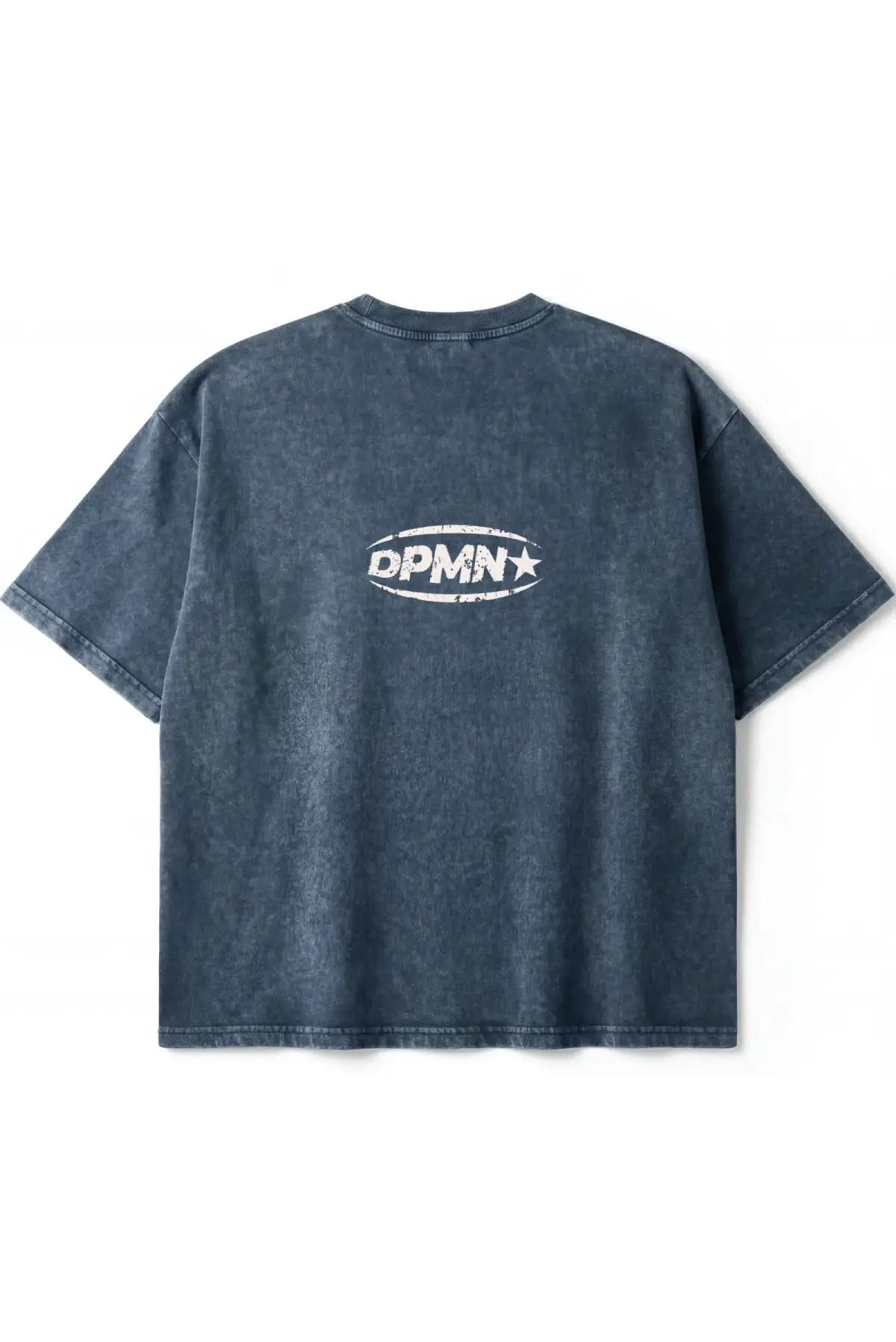 ICON DPMN Semi Oversized Tee Washed Blue, playera unisex acabado acid wash DOPAMYN