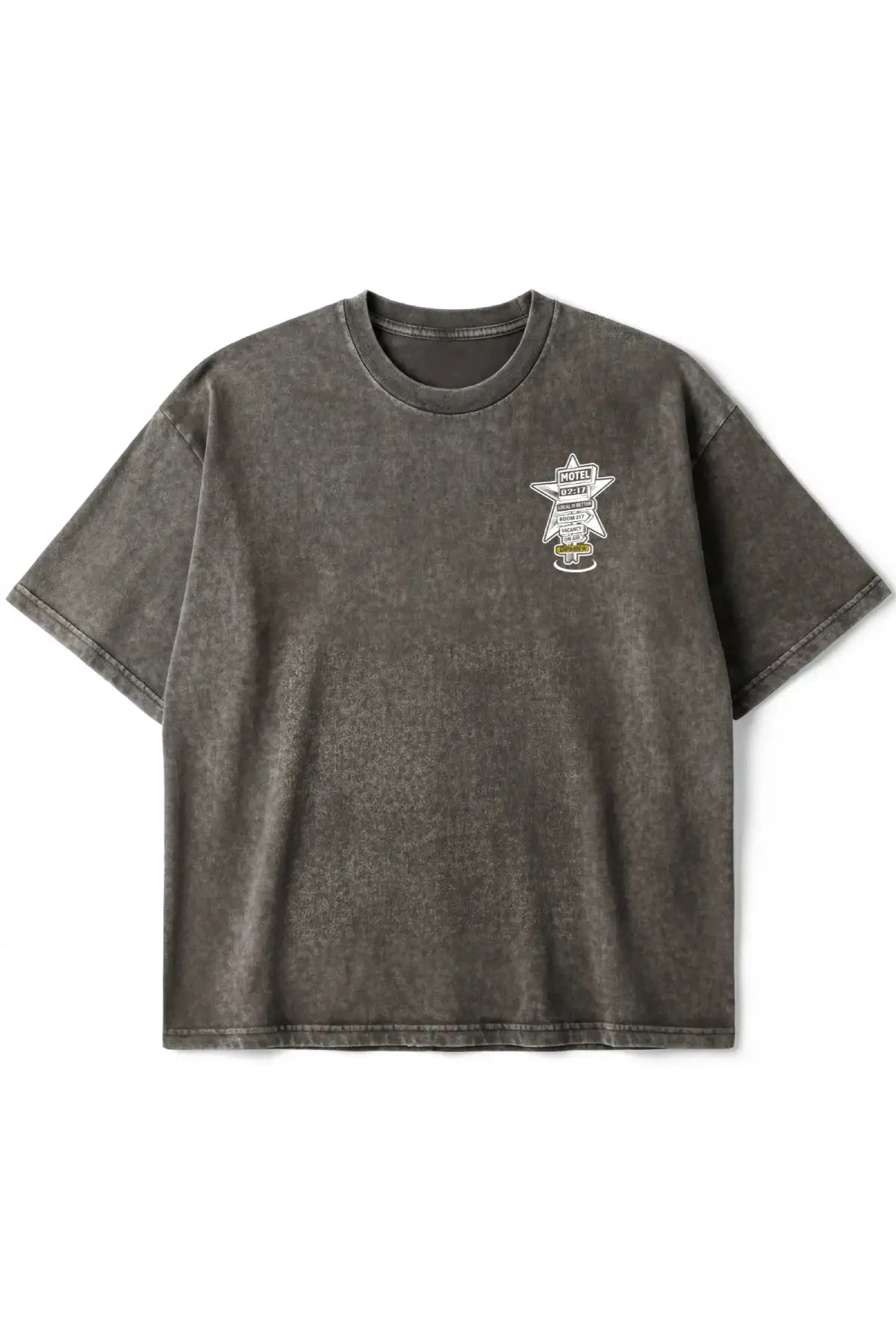 Motel Semi Oversized Tee — Washed Grey