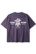 Motel Semi Oversized Tee — Washed Purple