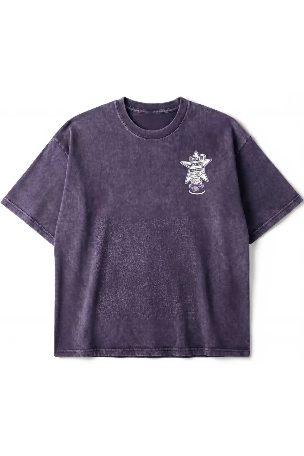 Motel Semi Oversized Tee — Washed Purple