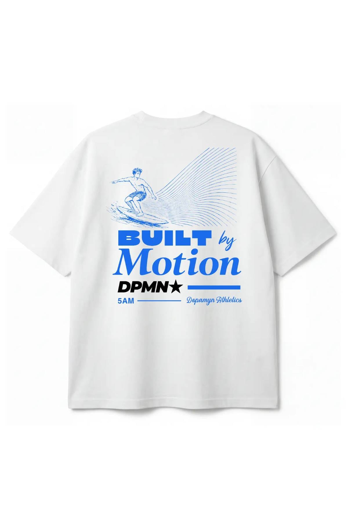 Motion Oversized Tee Off White, playera unisex DOPAMYN