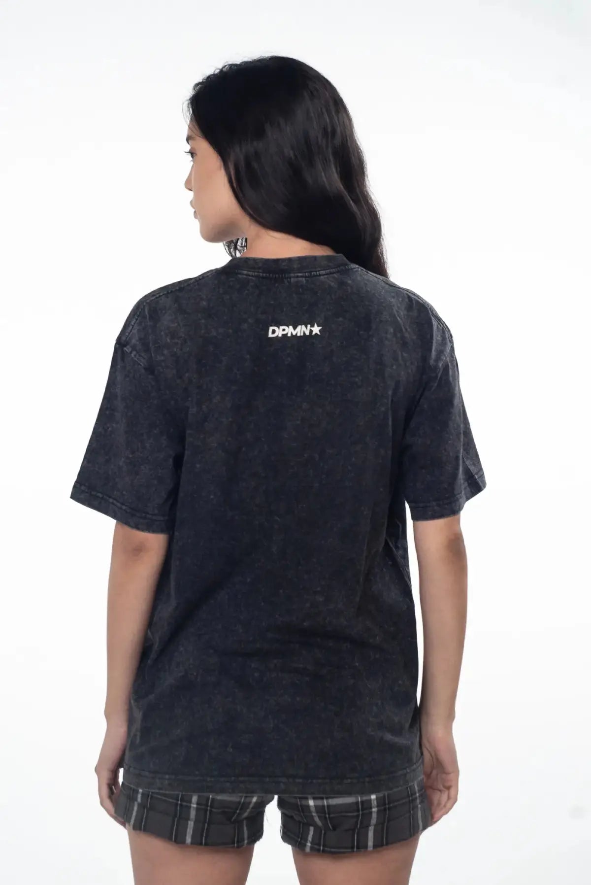 Peace Semi Oversized Tee — Washed Black