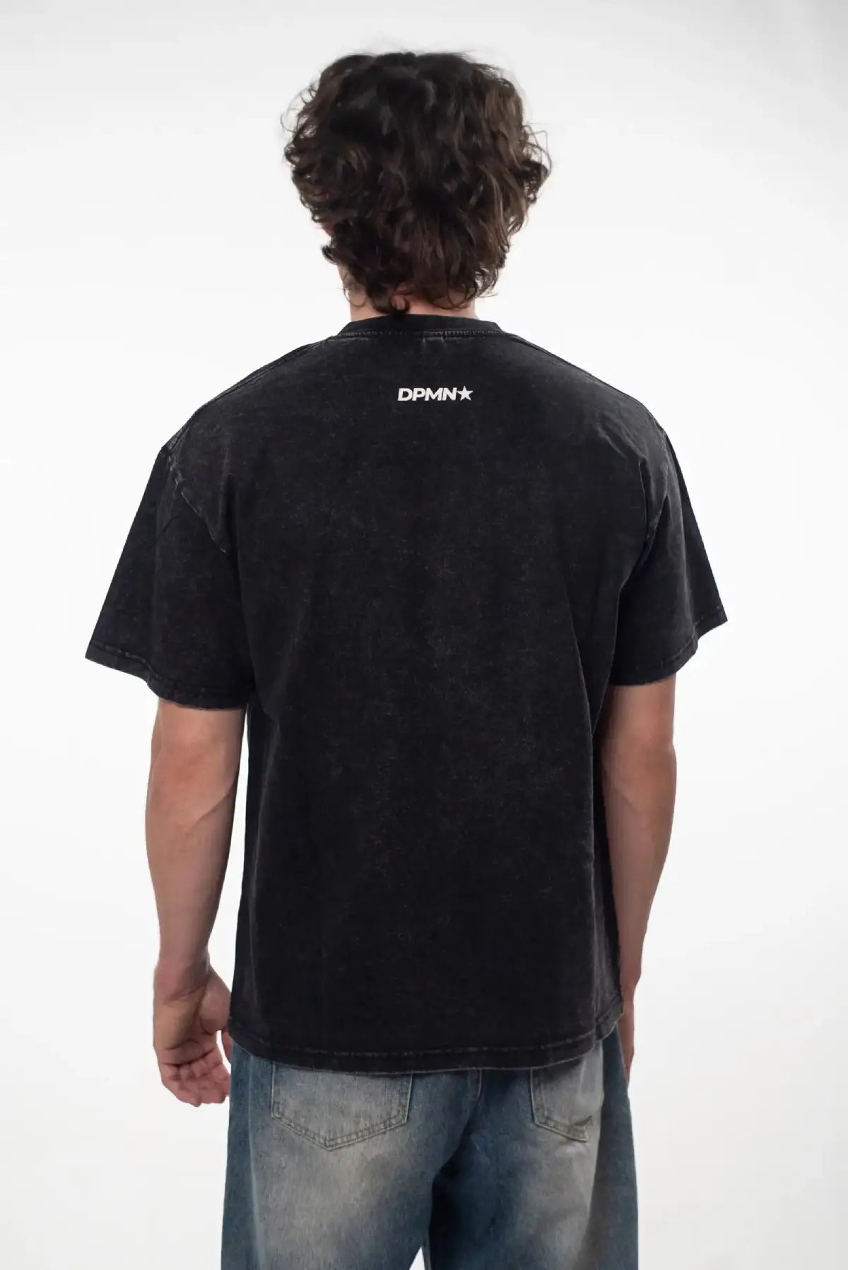 Peace Semi Oversized Tee — Washed Black