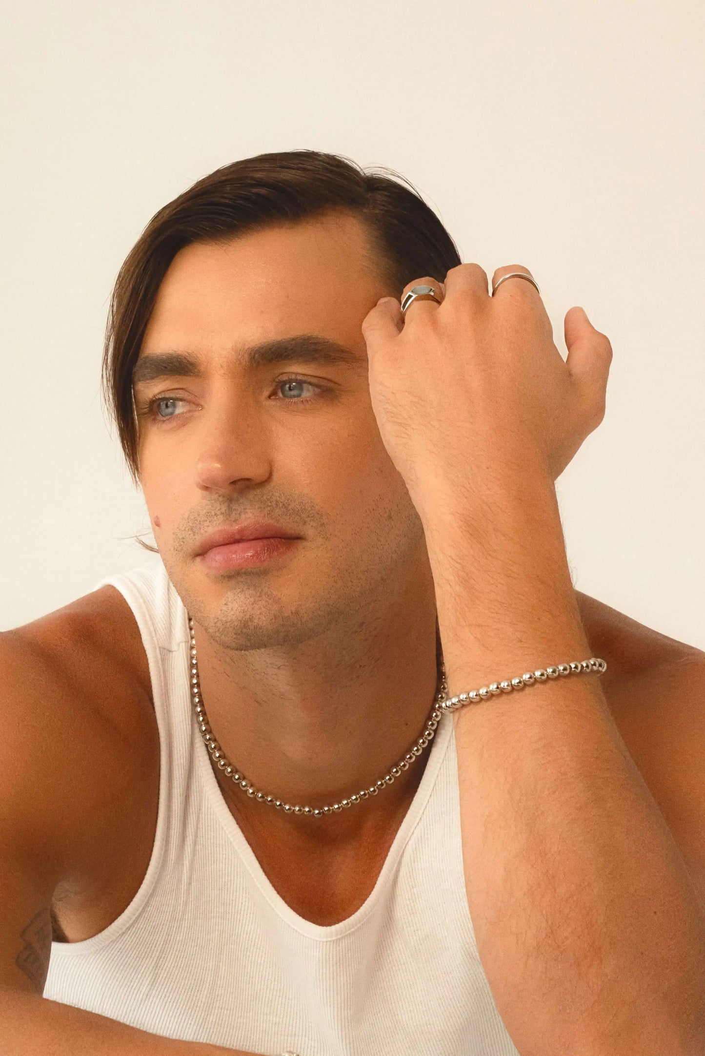 Pulsera unisex Sphere de esferas en plata esterlina con cierre tipo barra – DOPAMYN