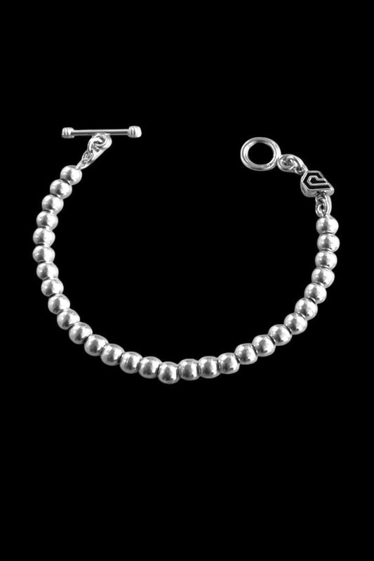Pulsera unisex Sphere de esferas en plata esterlina con cierre tipo barra – DOPAMYN
