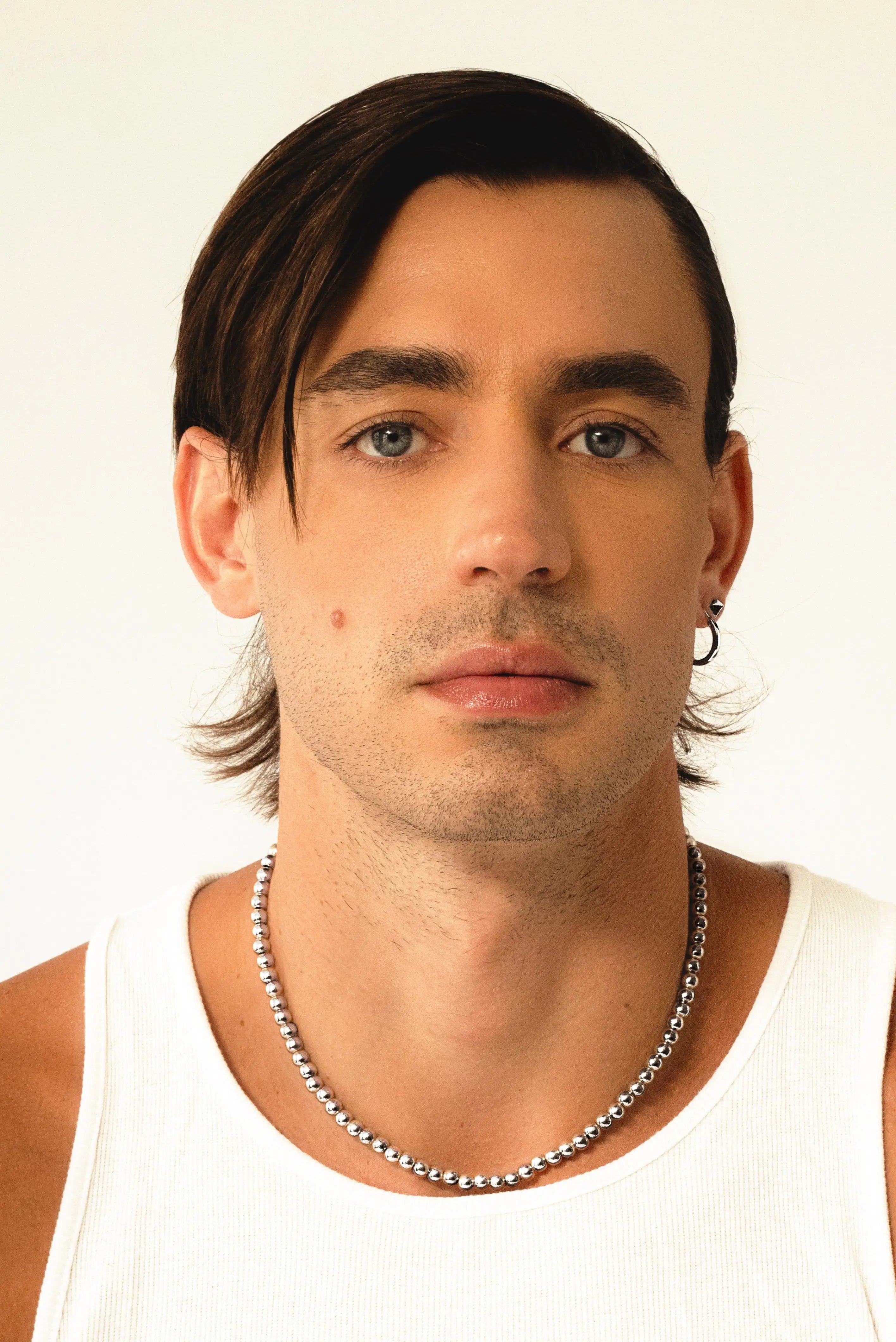 Collar unisex Sphere minimalista con perlas de plata esterlina – DOPAMYN