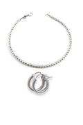 Collar unisex Sphere minimalista con perlas de plata esterlina DOPAMYN