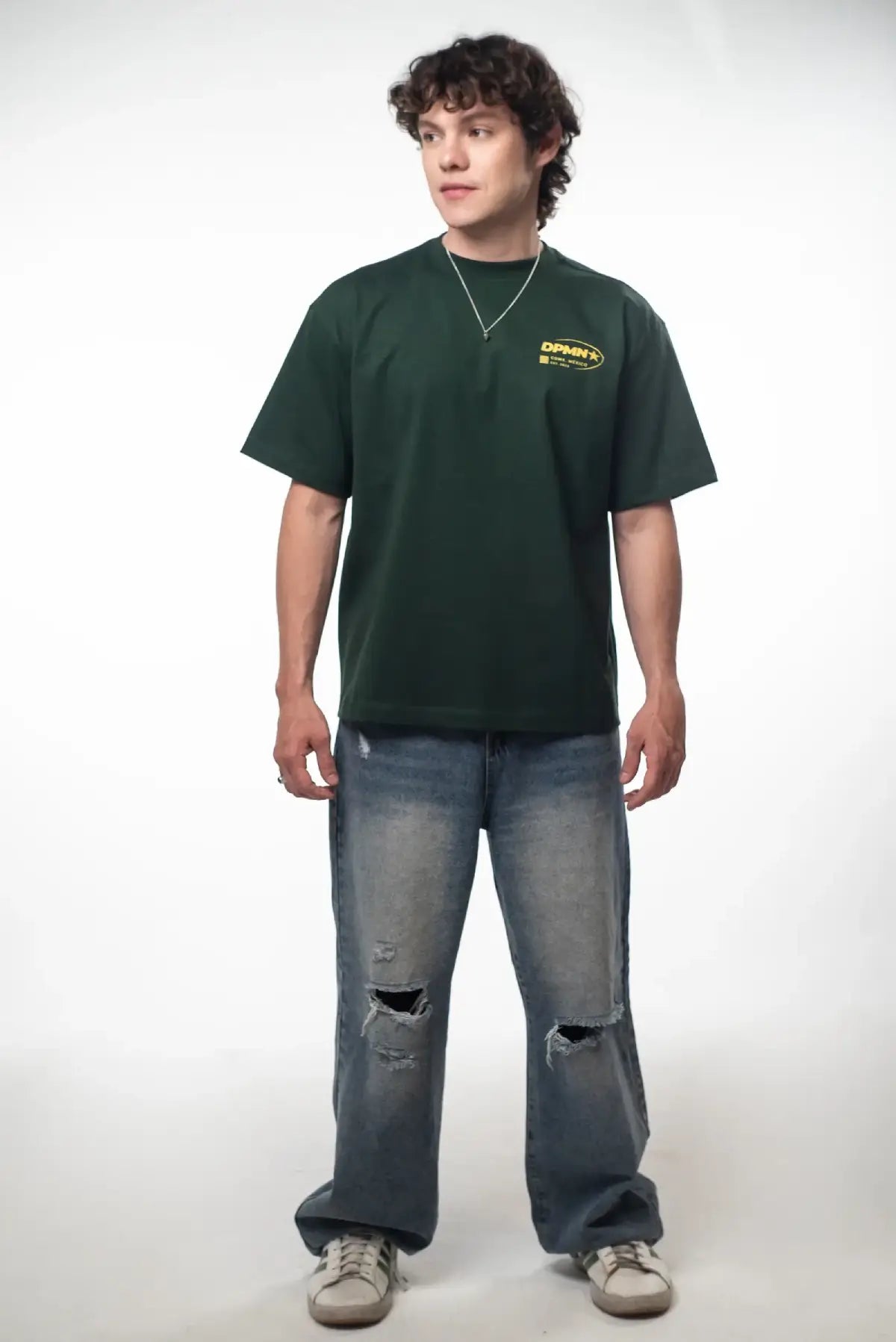 Signature DPMN Oversized Tee — Dark Green