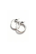 Hoops de plata .950 aretes unisex joyería artesanal minimalista dopamyn