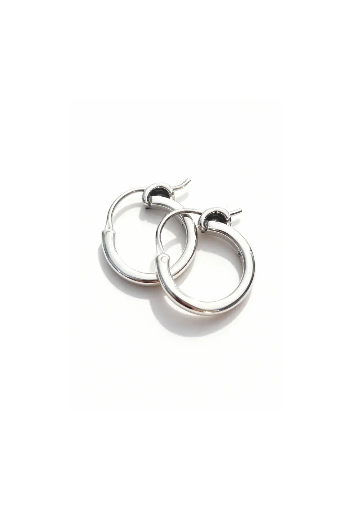Hoops de plata .950 aretes unisex joyería artesanal minimalista dopamyn