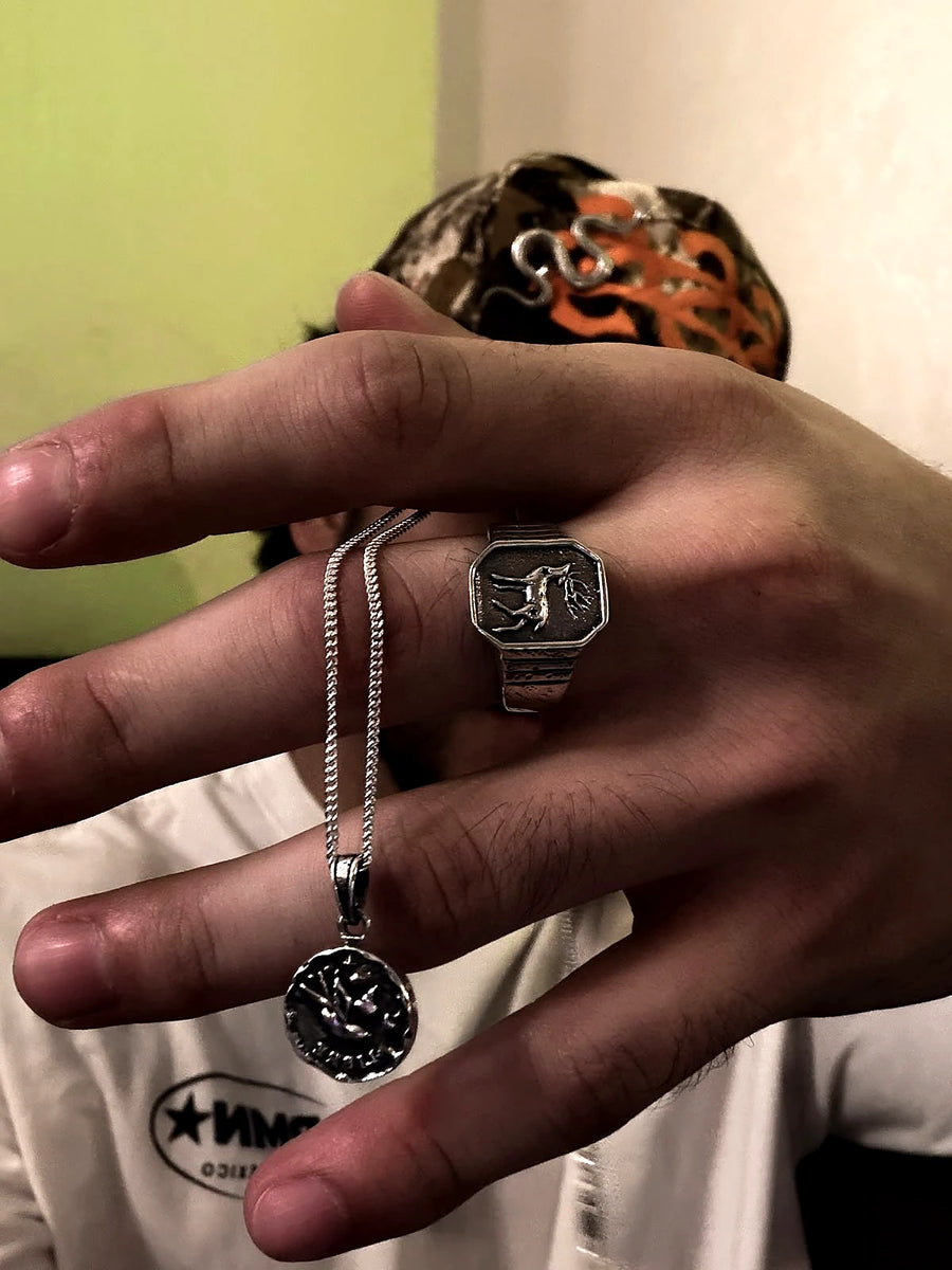 Anillo Deer Signet en la calle, estilo DPMN★