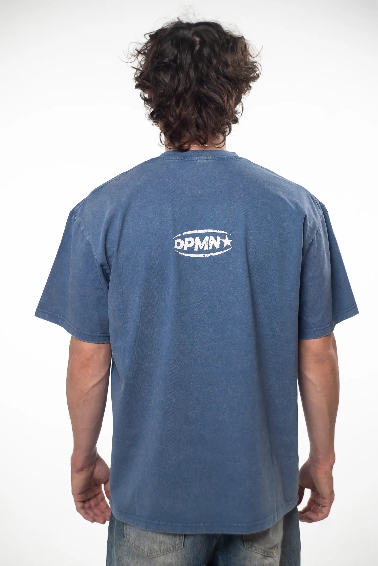 ICON DPMN Oversized Tee — Washed Blue