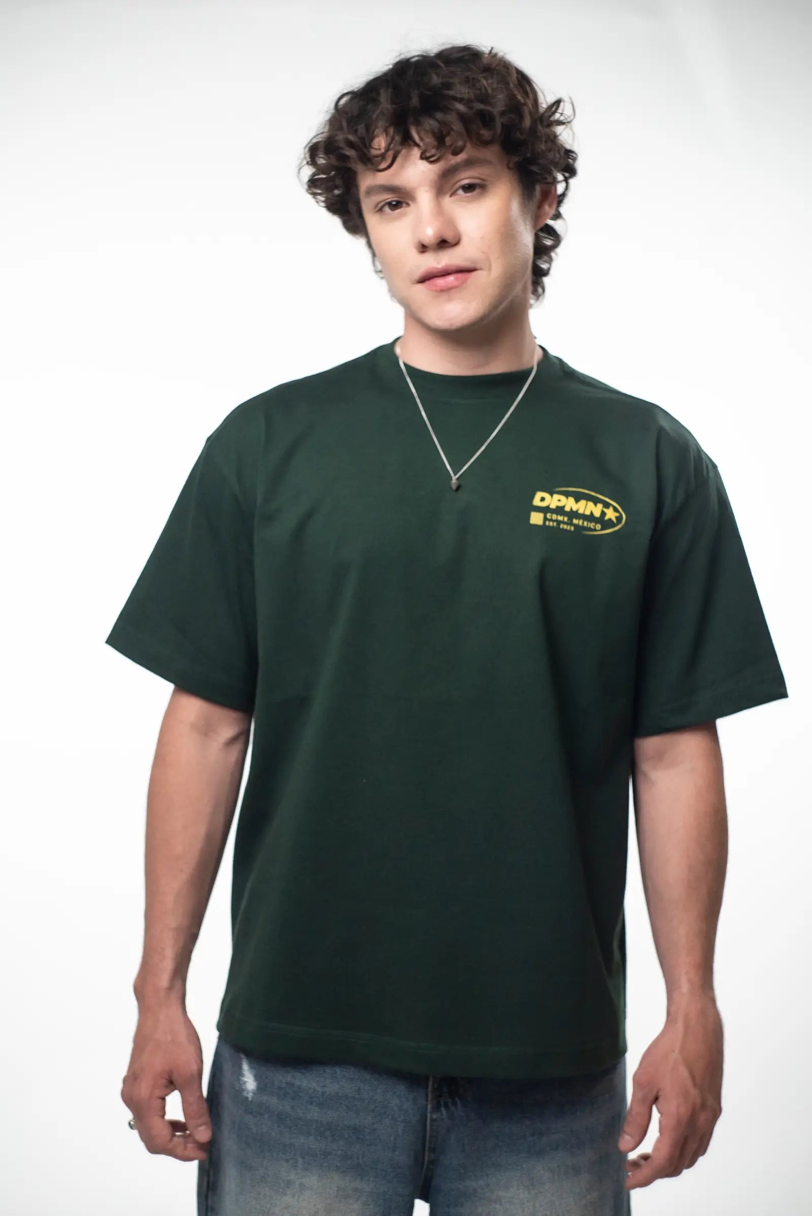 Signature DPMN Oversized Tee — Dark Green
