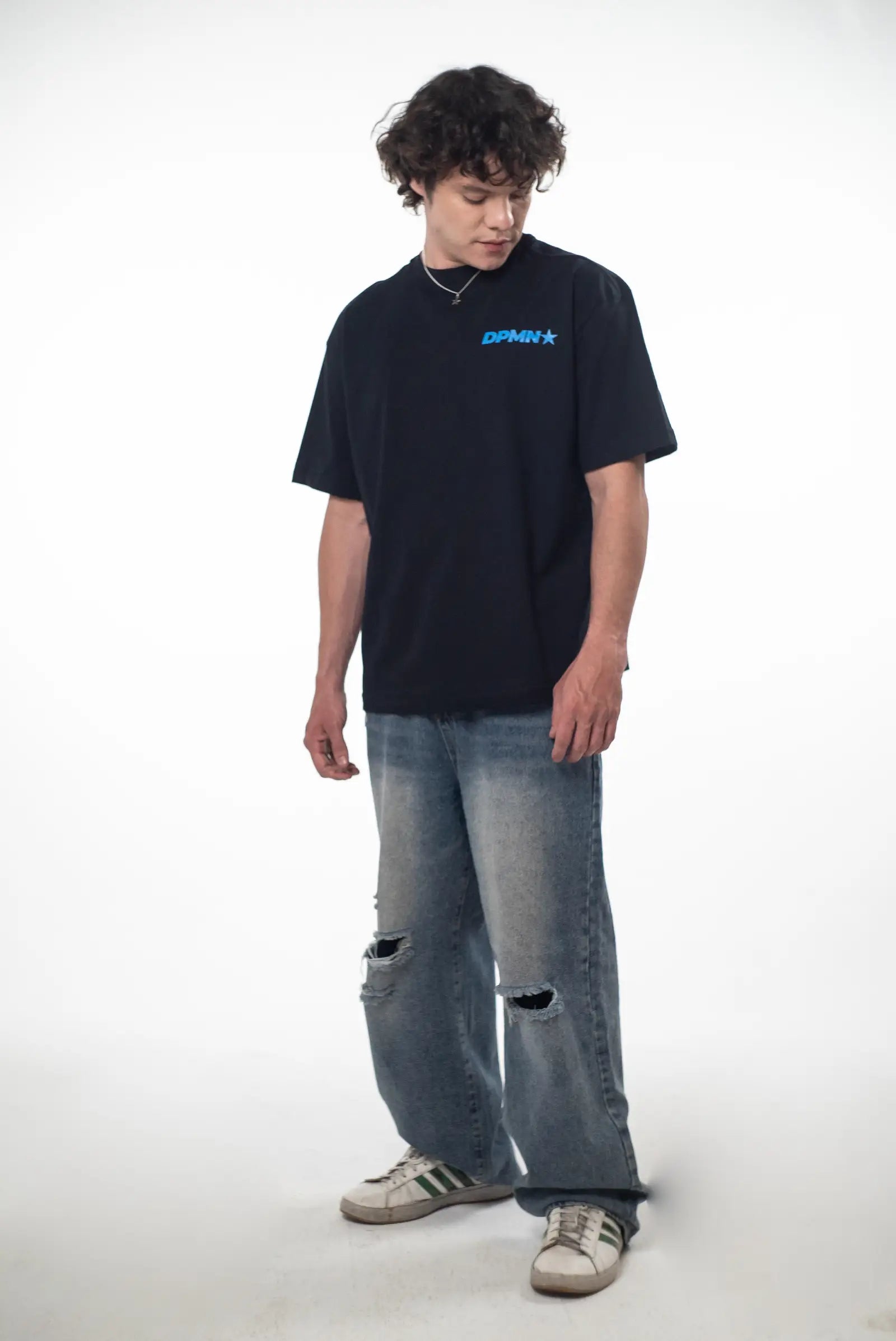 Motion Oversized Tee — All Black