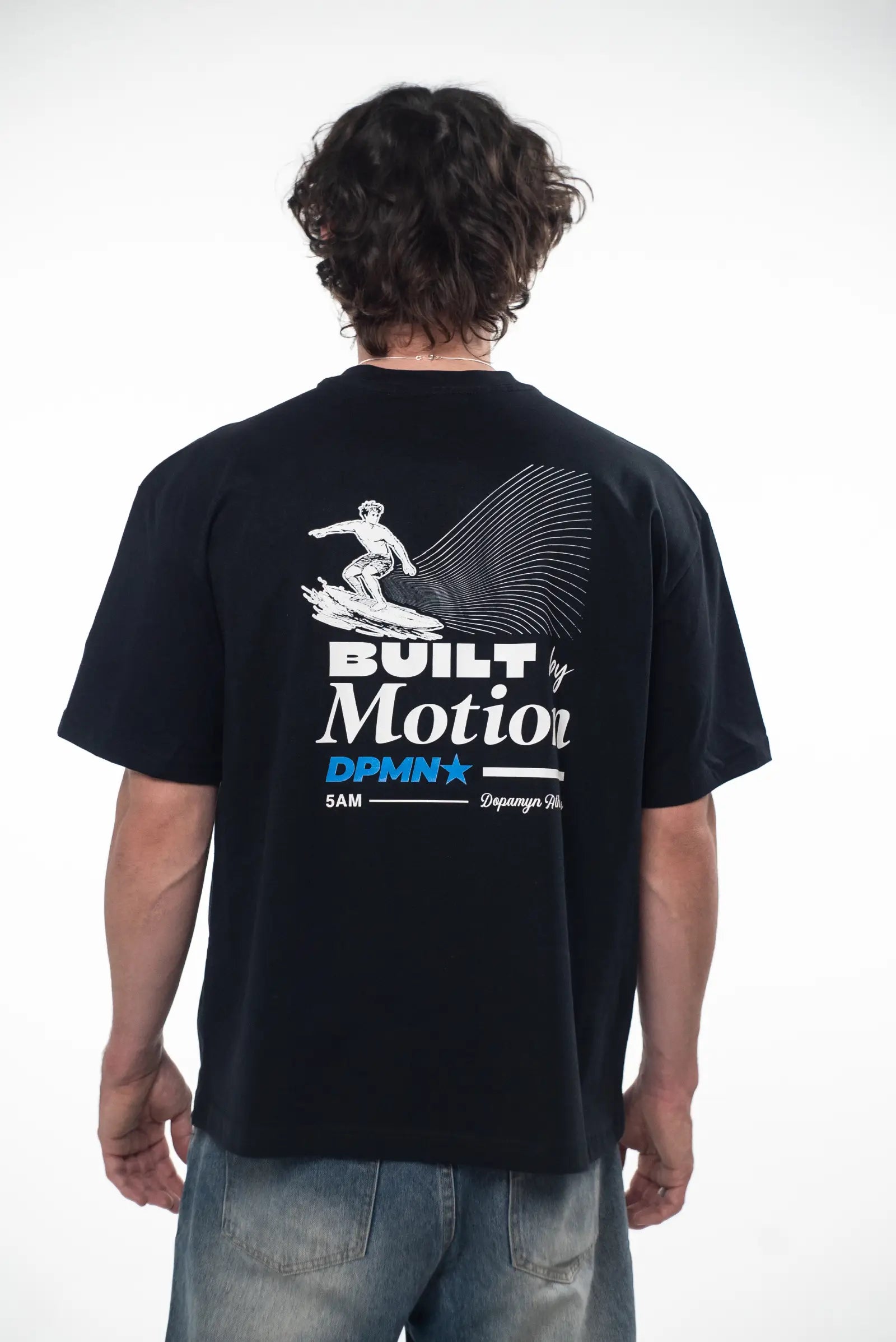 Motion Oversized Tee — All Black