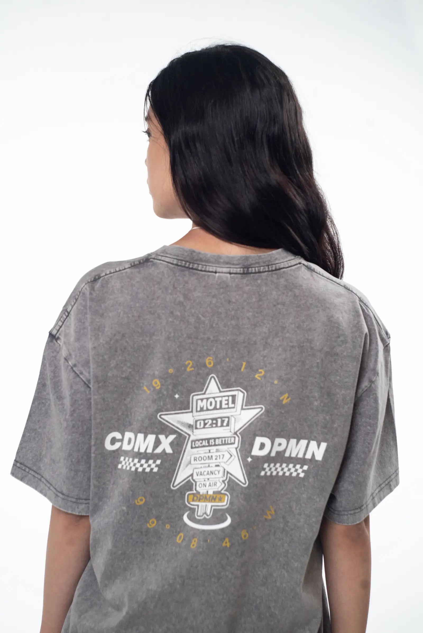 Motel Oversized Tee — Washed Grey