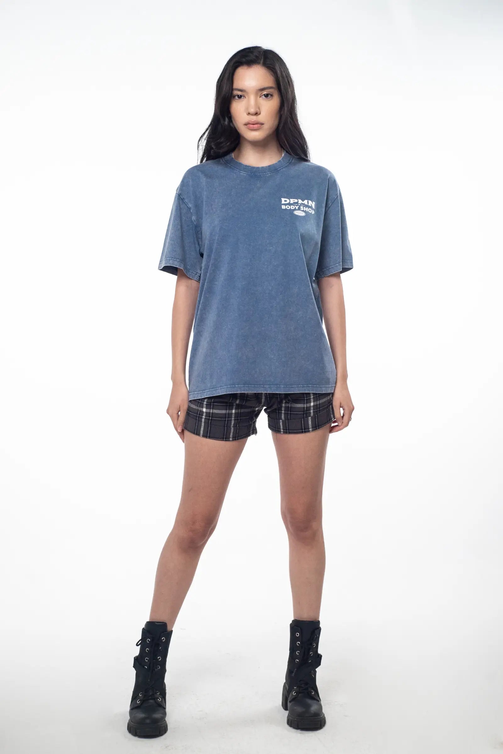 Archive Motors Oversized Tee — Washed Blue